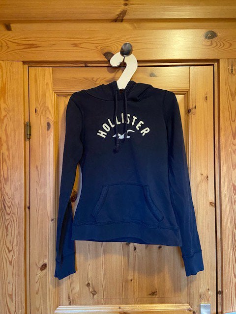 Trui Hollister blauw met capuchion S, Ophalen of Verzenden, Zo goed als nieuw, Maat 36 (S), Blauw