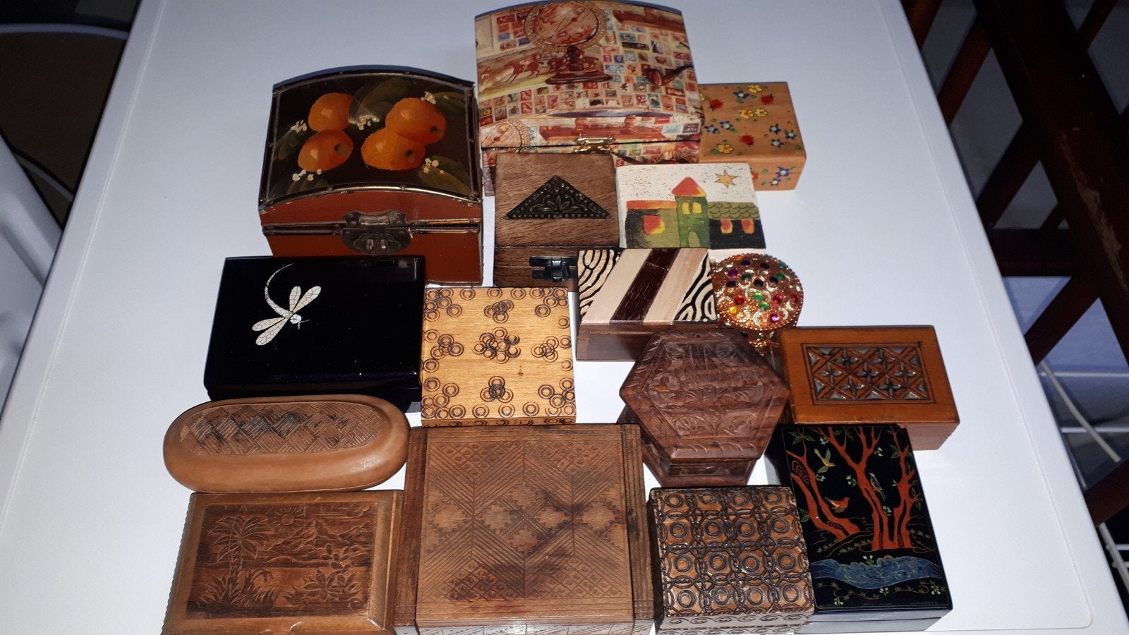 Houten sier doosjes., Ophalen of Verzenden, Nieuw, Minder dan 50 cm, Minder dan 50 cm