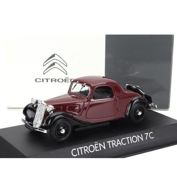 Citroen Traction 7C Cabriolet 1937 Rood Schaal 1/43 Norev, Auto, Norev, Ophalen of Verzenden, Norev