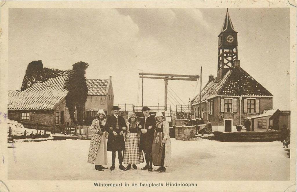 388-227-039 Hindeloopen Wintersport in de badplaats, Verzenden, Voor 1920, Friesland