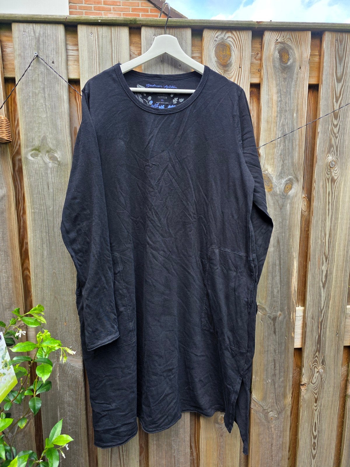 Gudrun Sjödén tuniek/jurk, biologisch katoen, maat XL, Gudrun Sjödén, Zwart, Maat 46/48 (XL) of groter, Ophalen of Verzenden