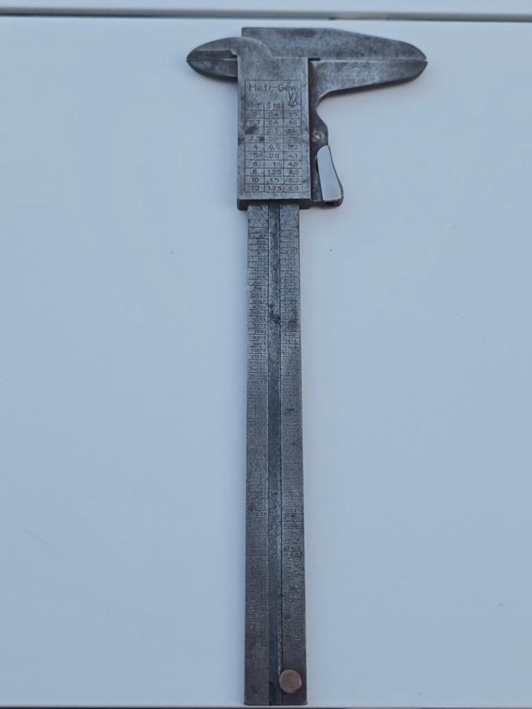 Antieke 30S Mauser INOX schuifmaat, gemaakt in Duitsland, Doe-het-zelf en Verbouw, Ophalen of Verzenden, Zo goed als nieuw