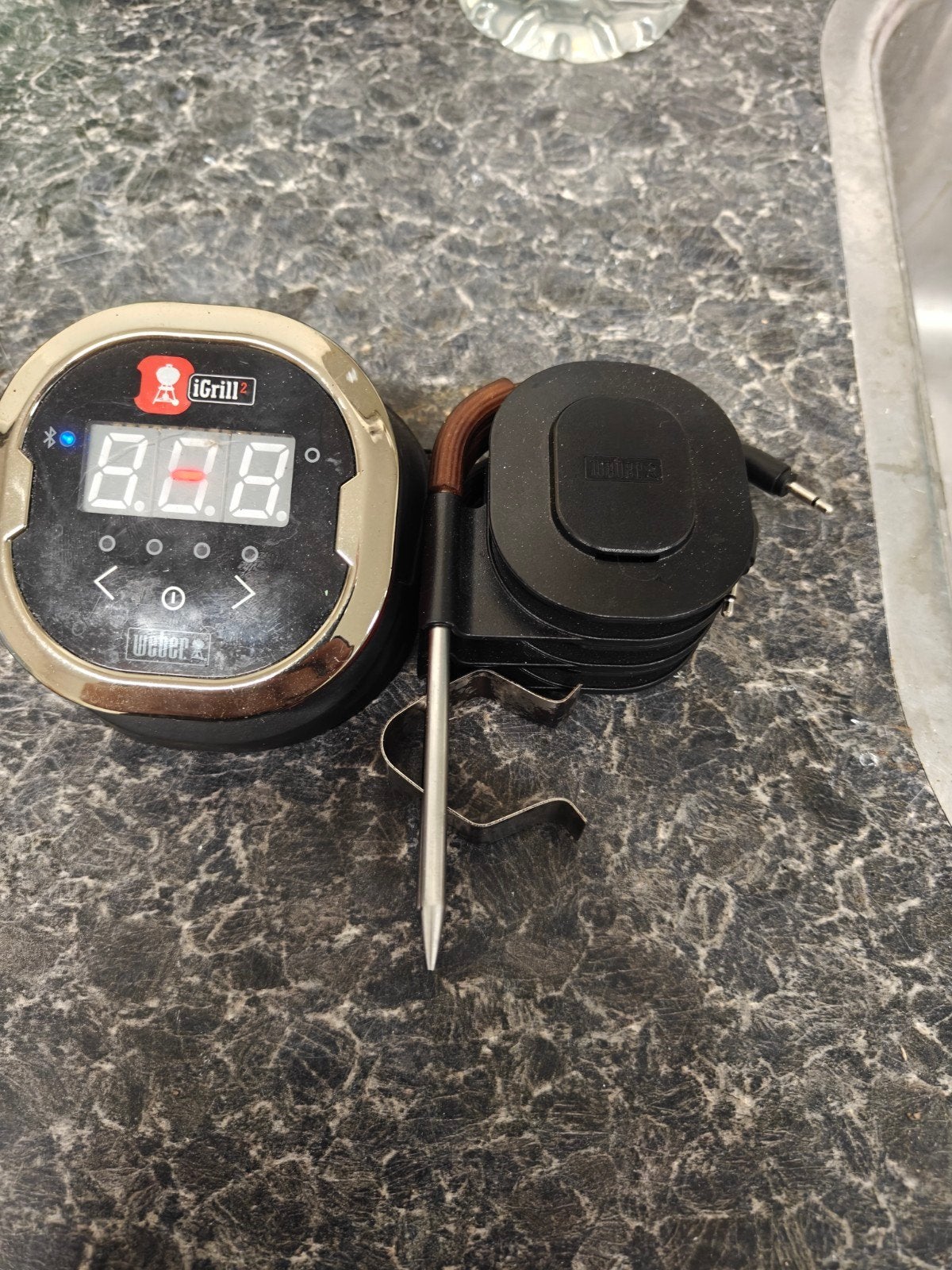 Weber iGrill 2 Bluetooth Thermometer met 2 probes, Ophalen of Verzenden, Gebruikt, Weber