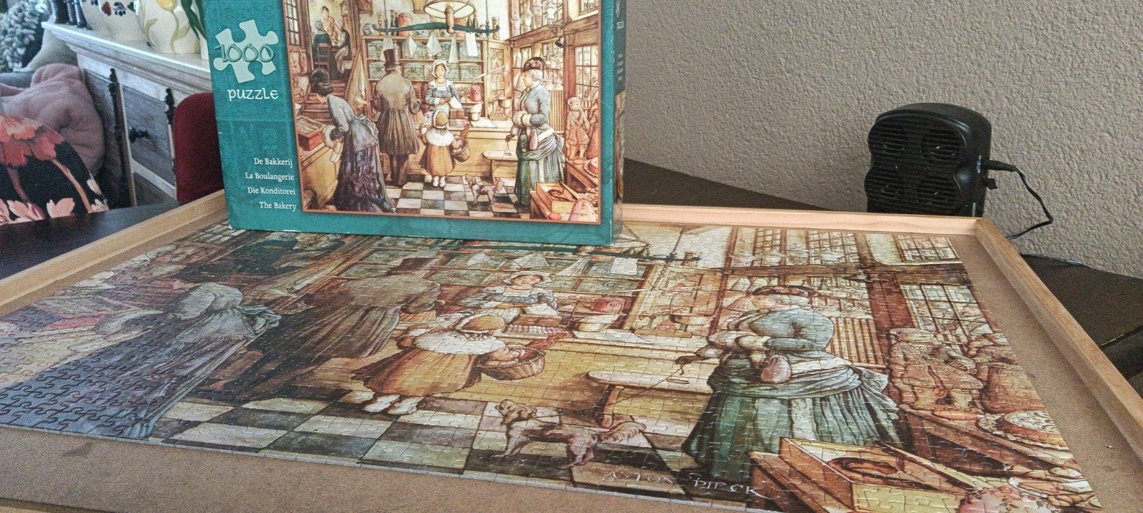 De Bakkerij Anton Pieck,1000 stukjes van Jumbo, Ophalen of Verzenden, 500 t/m 1500 stukjes, Gebruikt, Legpuzzel