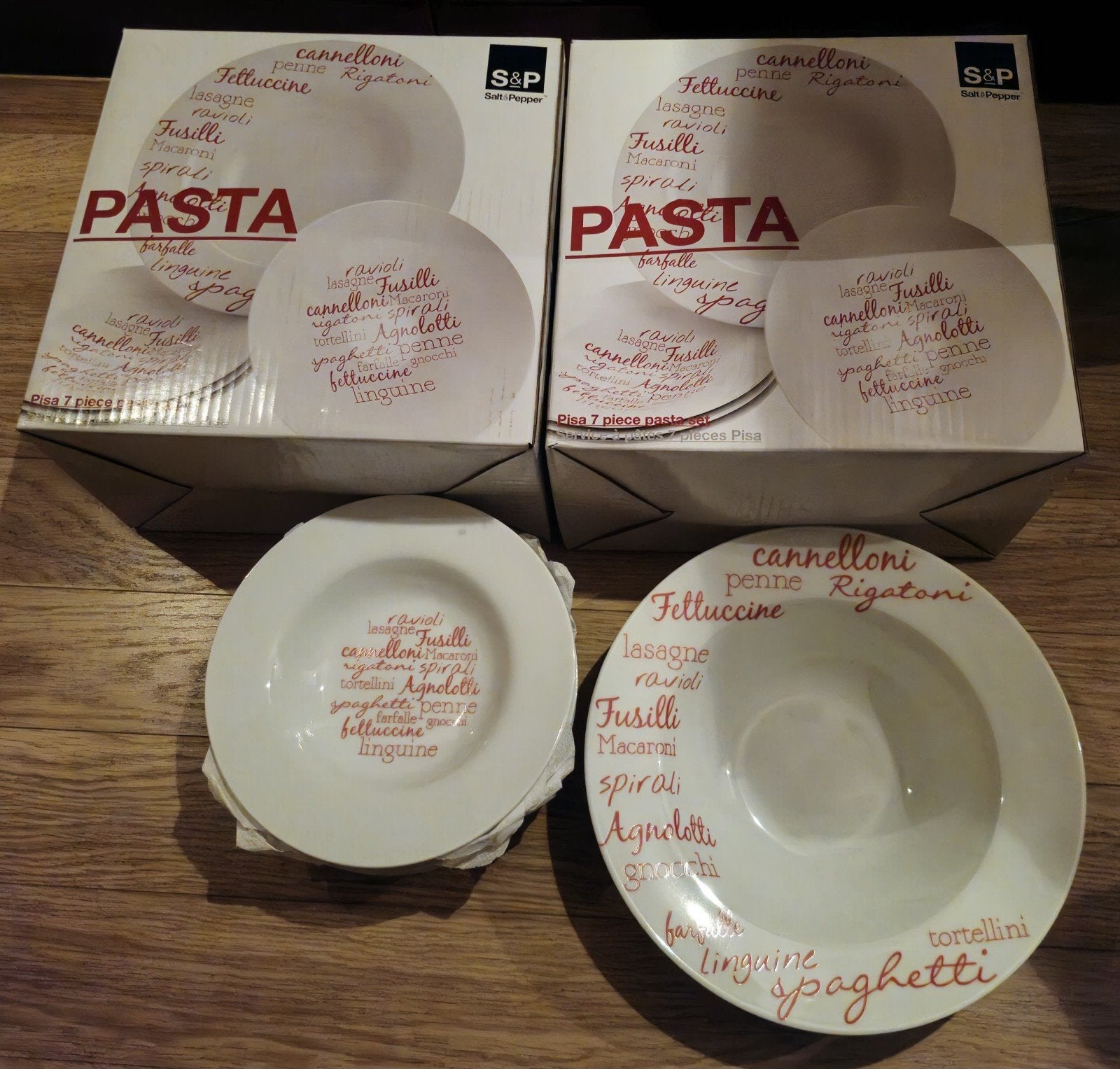 NIEUW 14delig S&P Salt&Pepper pastaset pastaborden bordenset, Ophalen of Verzenden, Nieuw, Bord(en)