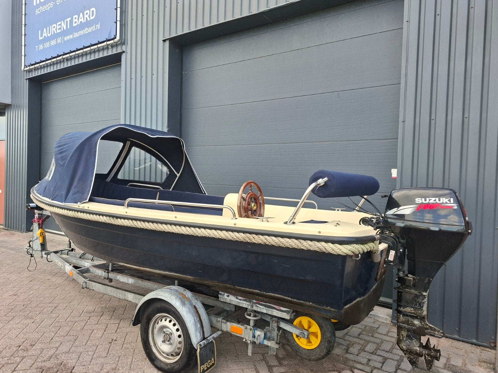 Prachtige Malta 470 + Suzuki 9,9PK 4 Takt, Consoleboot, Gebruikt, Rondzit, Ophalen of Verzenden