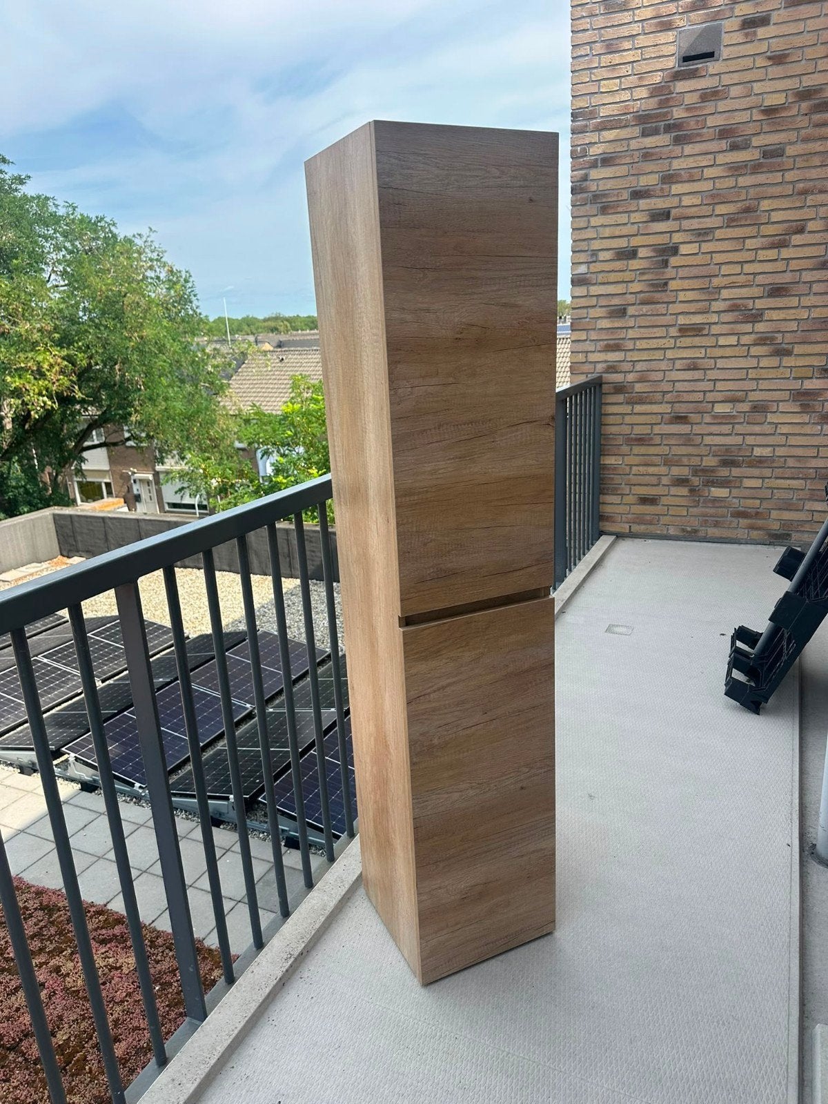 Licht bruine badkamerkast, Ophalen, Hout, Overige typen