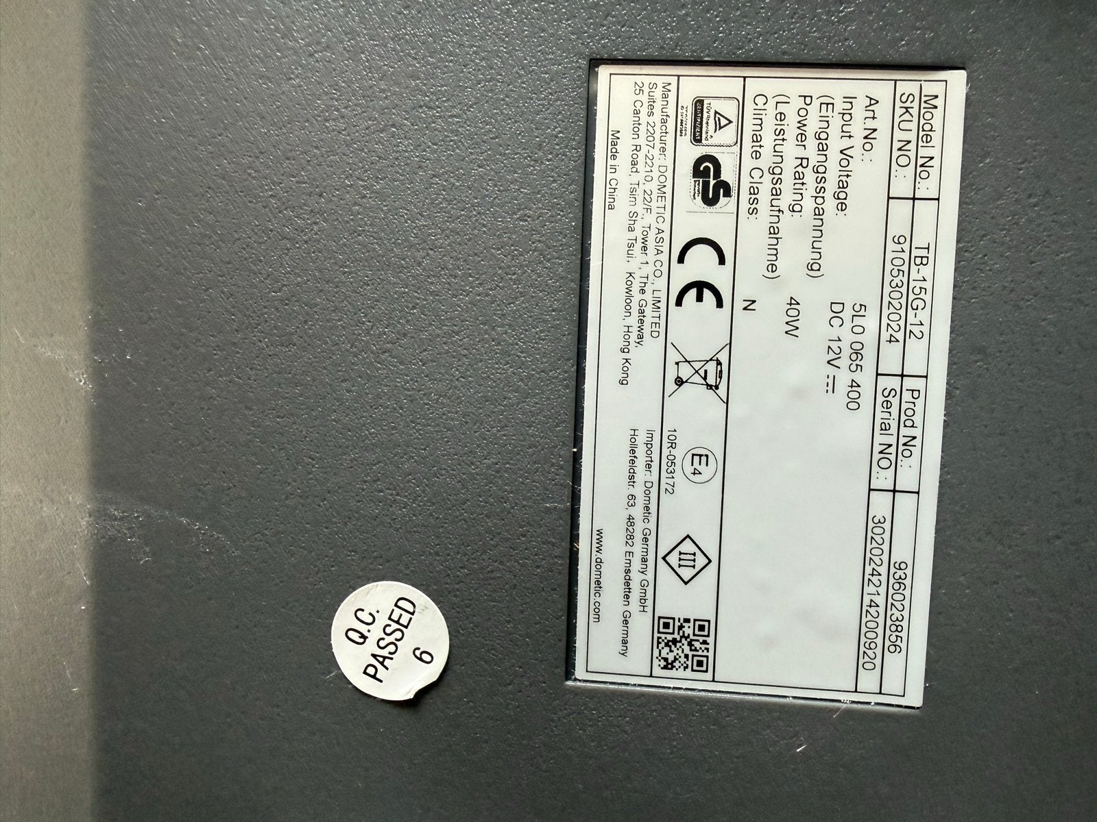 Dometic TB-15G-12 Elektrische Koelbox 12V, Ophalen, Zo goed als nieuw, Koelbox, Elektrisch
