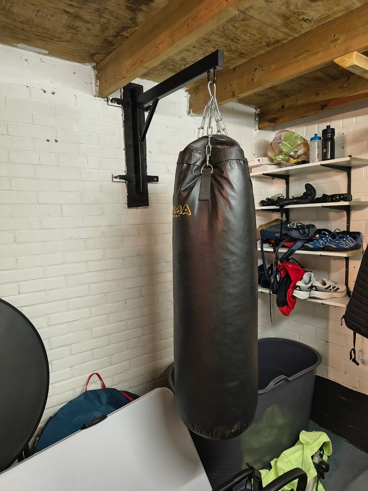 bokzak leer zwaar 1.20mtr kickboks nieuwstaat, Sport en Fitness, Ophalen, Zo goed als nieuw, Bokszak