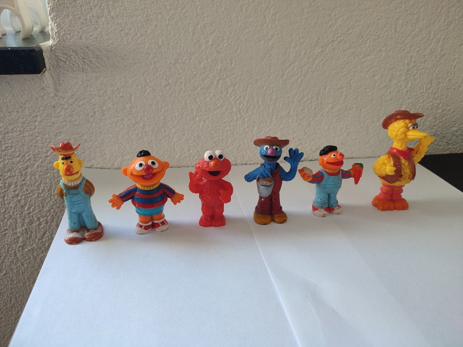 Vintage Sesamstraat poppetjes  Bert, Ernie, Elmo, Grover, Pi, Ophalen of Verzenden, Gebruikt, Jongen of Meisje