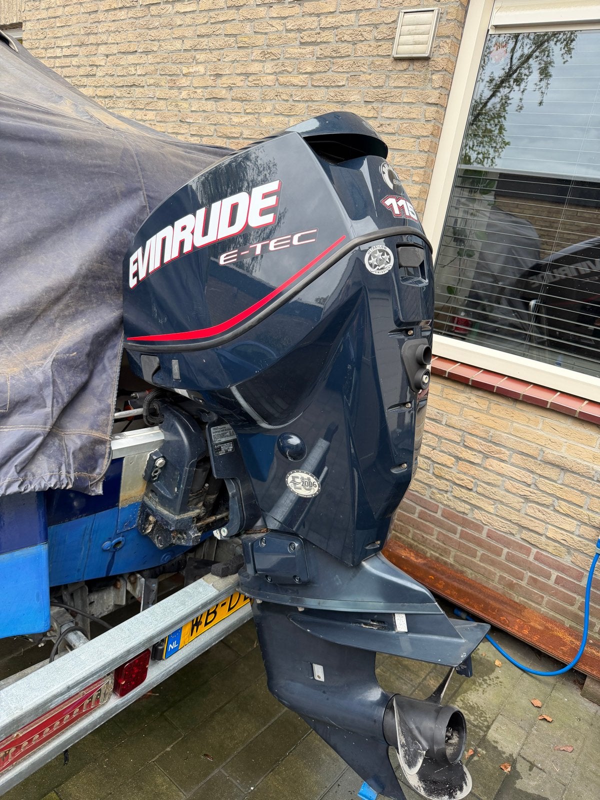 Evinrude E-TEC 115 PK buitenboordmotor (2007), Ophalen, Gebruikt, Met afstandsbediening, 30 pk of meer