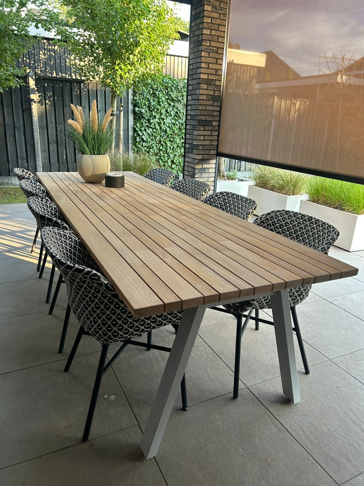 Hartman delphine dining stoel en Taste by 4 Seasons tafel, Ophalen, Teakhout, Stoel, Tuinset