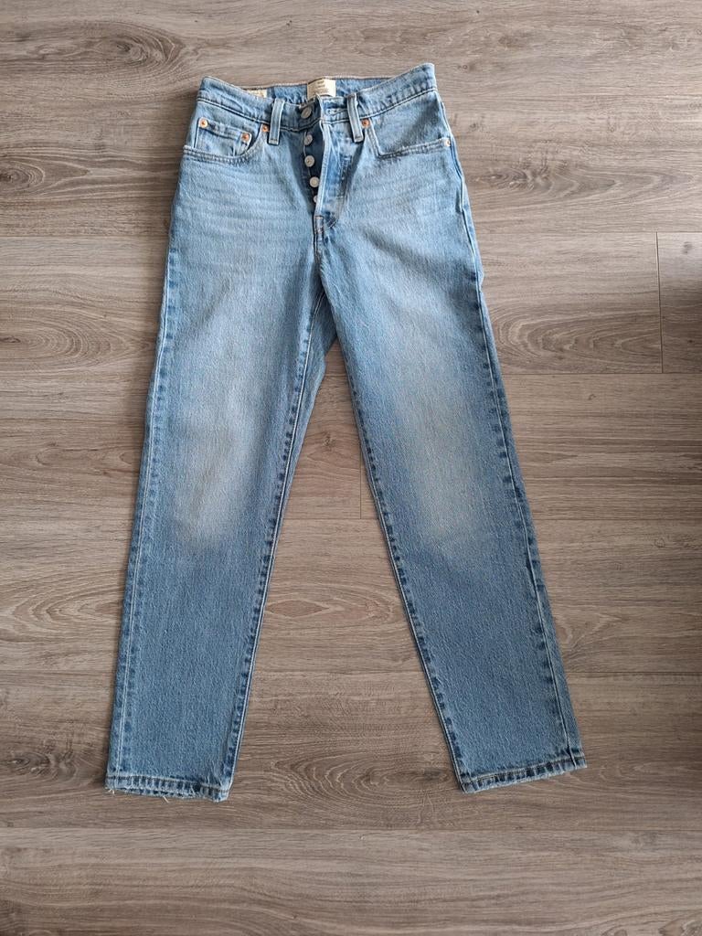 Levis 501 crop jeans W24/L28., Ophalen, Blauw, Zo goed als nieuw, W27 (confectie 34) of kleiner