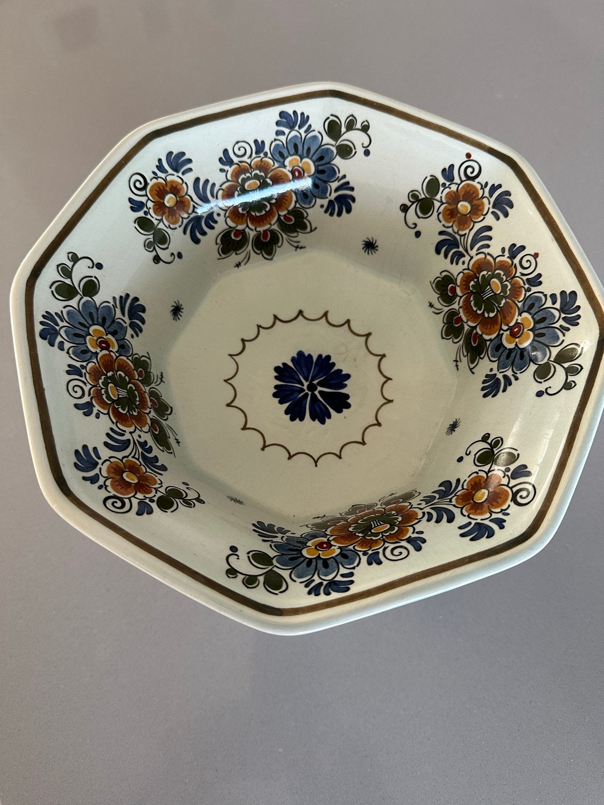 Delfts Polychroom Holland Handwerk Fruitschaal, Antiek en Kunst, Ophalen of Verzenden
