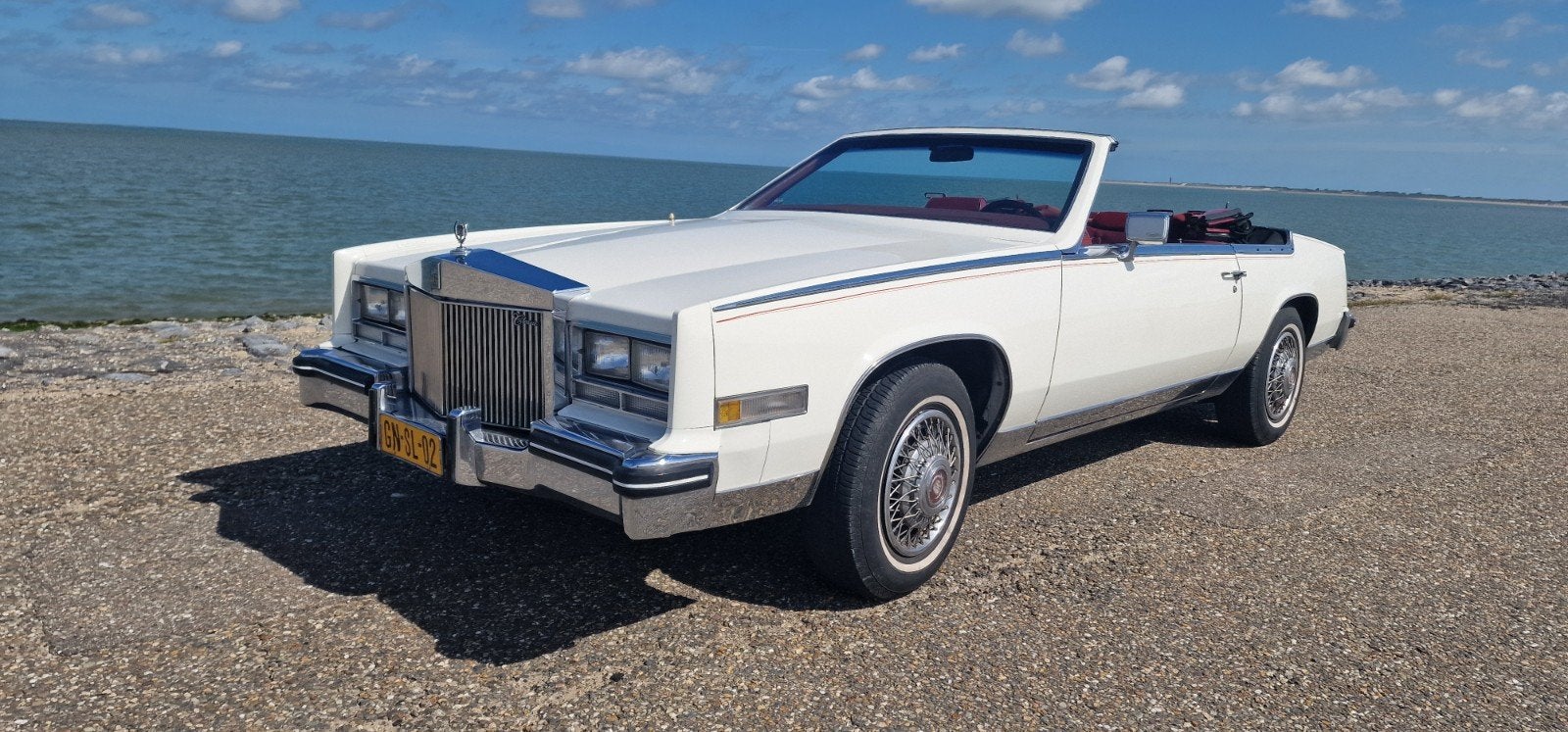 Cadillac Eldorado 1984 Wit Cabrio, Auto's, Wit, Leder, Overige kleuren, Particulier