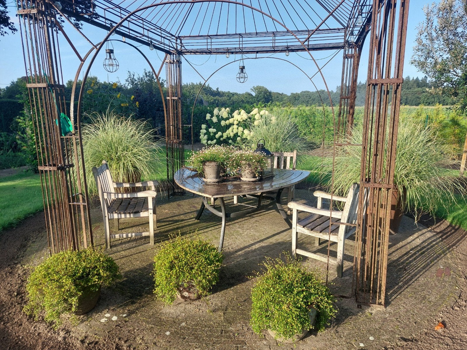 Teakhouten tuinset, Tuin en Terras, Overkappingen, Ophalen, Carport
