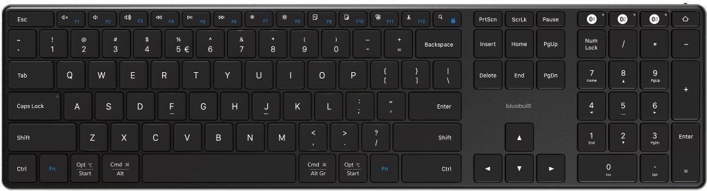 Draadloos Bluetooth Toetsenbord Bluebuilt Pro QWERTY, Computers en Software, Ophalen, BlueBuilt, Draadloze ontvanger, Zo goed als nieuw