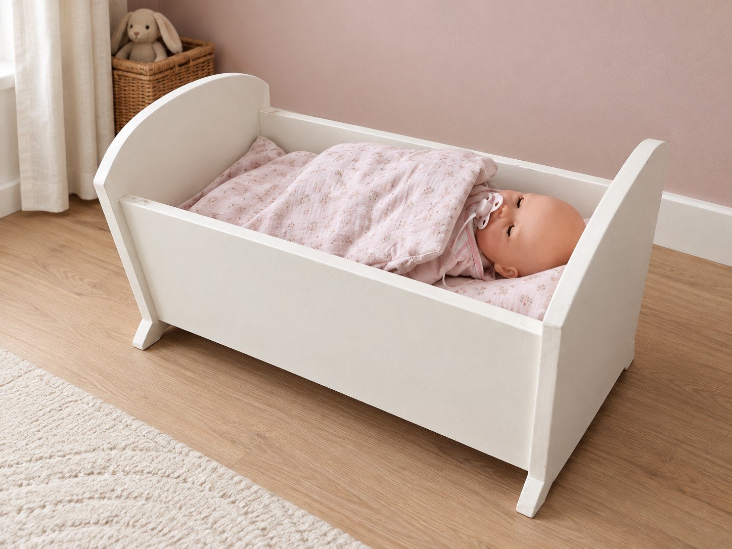 Gratis houten wiegje voor poppen, Kinderen en Baby's, Ophalen, Gebruikt, Babypop