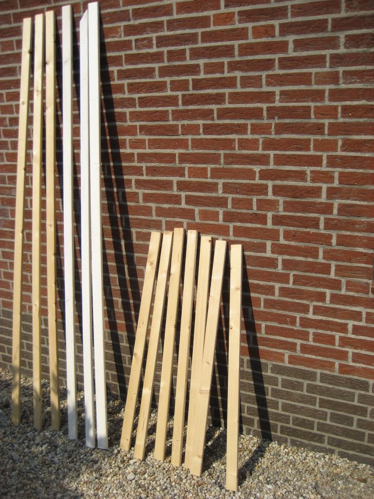Architraaf deurlijst + plintneut 3 deurkanten 82 x 200 cm, Ophalen of Verzenden, Zo goed als nieuw, Overige materialen, Lijsten