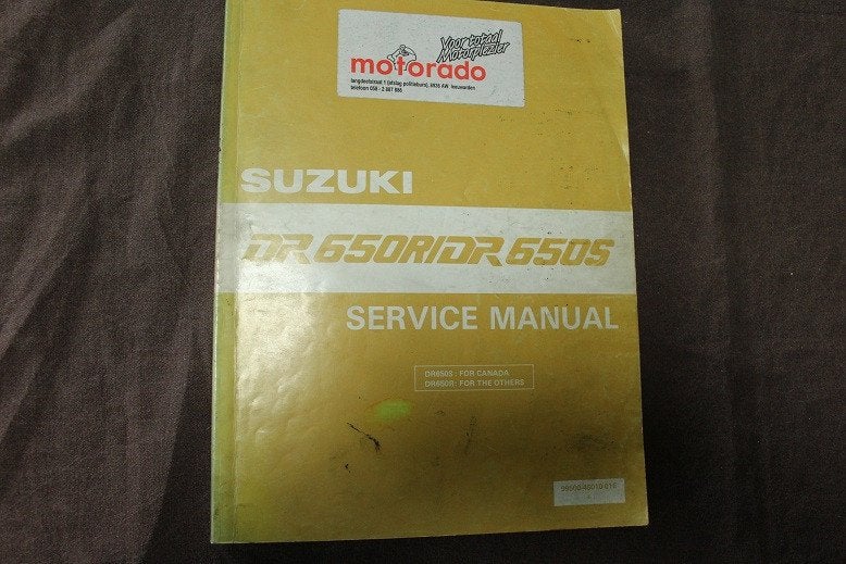 Suzuki DR650 R / S 1990 motorcycle service manual handboek, Ophalen of Verzenden, Suzuki