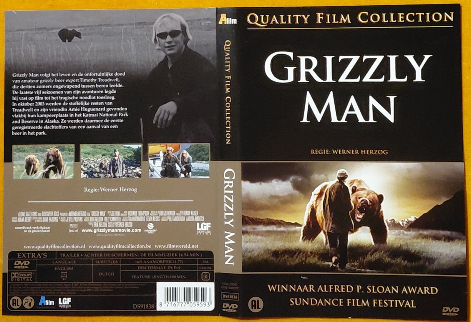 (158)Grizzly Man DVD – Werner Herzog Documentaire, Alle leeftijden, Ophalen of Verzenden, Zo goed als nieuw
