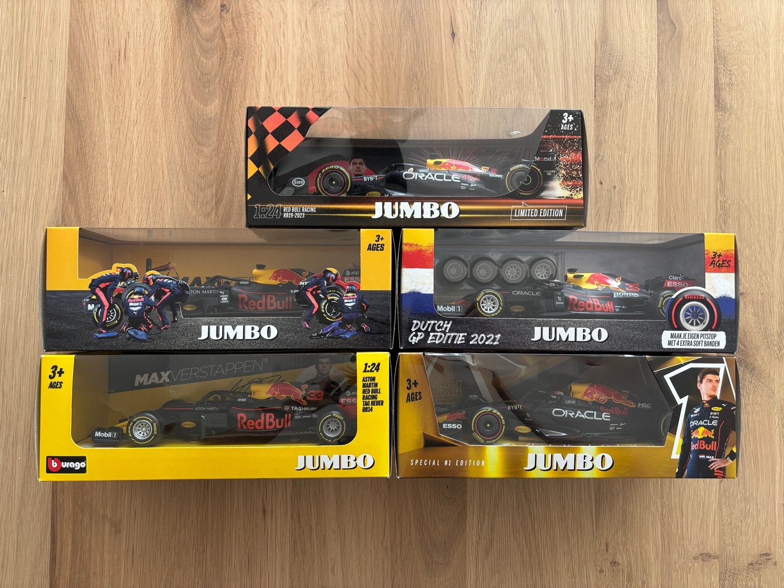 5x Max Verstappen Auto, Hobby en Vrije tijd, Modelauto's | 1:24, Ophalen of Verzenden, Nieuw, Auto, Bburago