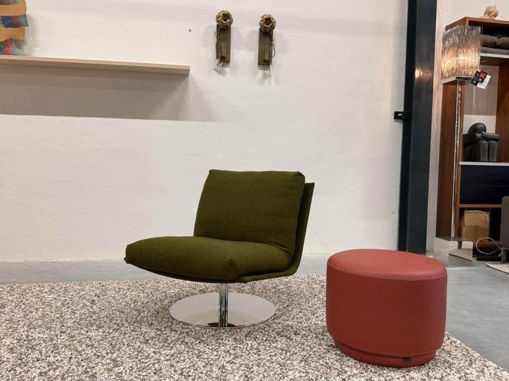 nieuw leolux Bolmin poef kruk voetenbank senso terracotta, Minder dan 50 cm, Leolux, Info@leolux.nl, Rond