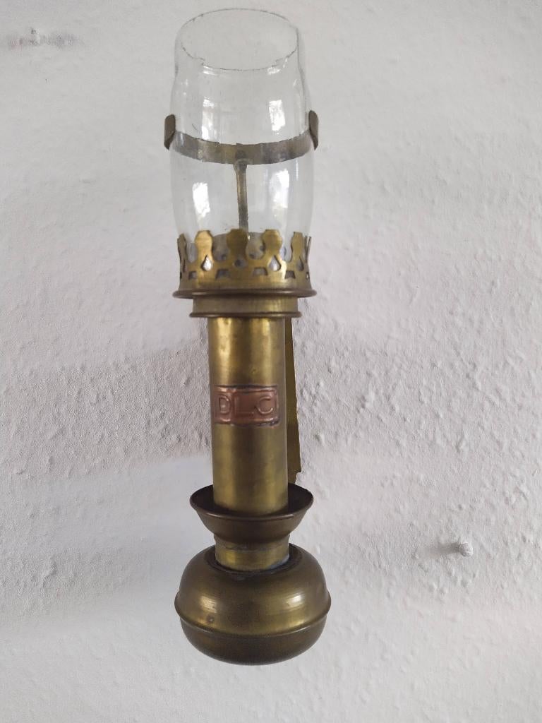 Antieke trein wagon, wand lamp bieden!, Antiek en Kunst, Antiek | Lampen, Ophalen of Verzenden