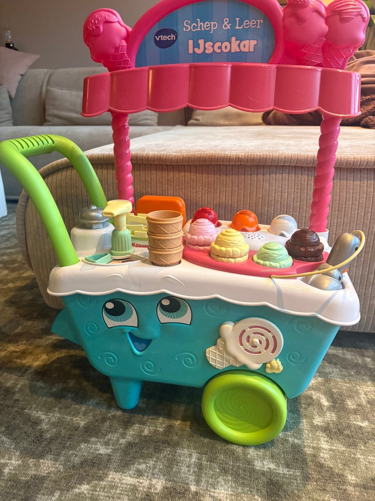 Vtech ijscokraam, Ophalen, Gebruikt