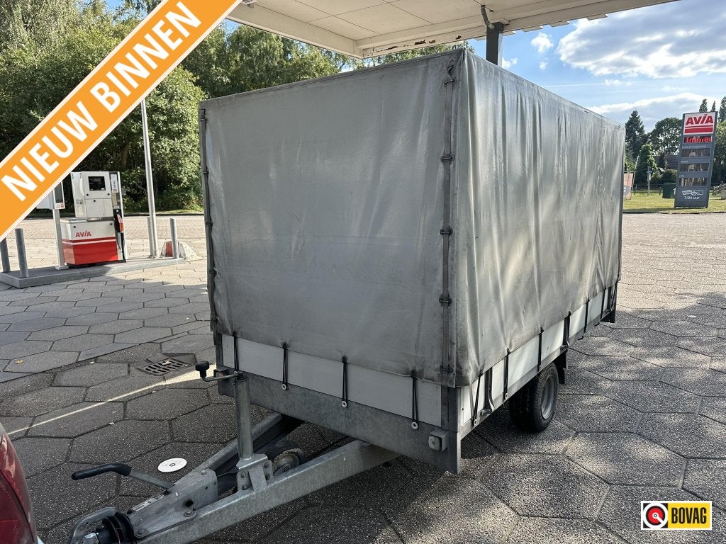 Vlemmix enkelas plateauwagen huif 3x1.6x1.6 1.350kg 2.250,00, Gebruikt