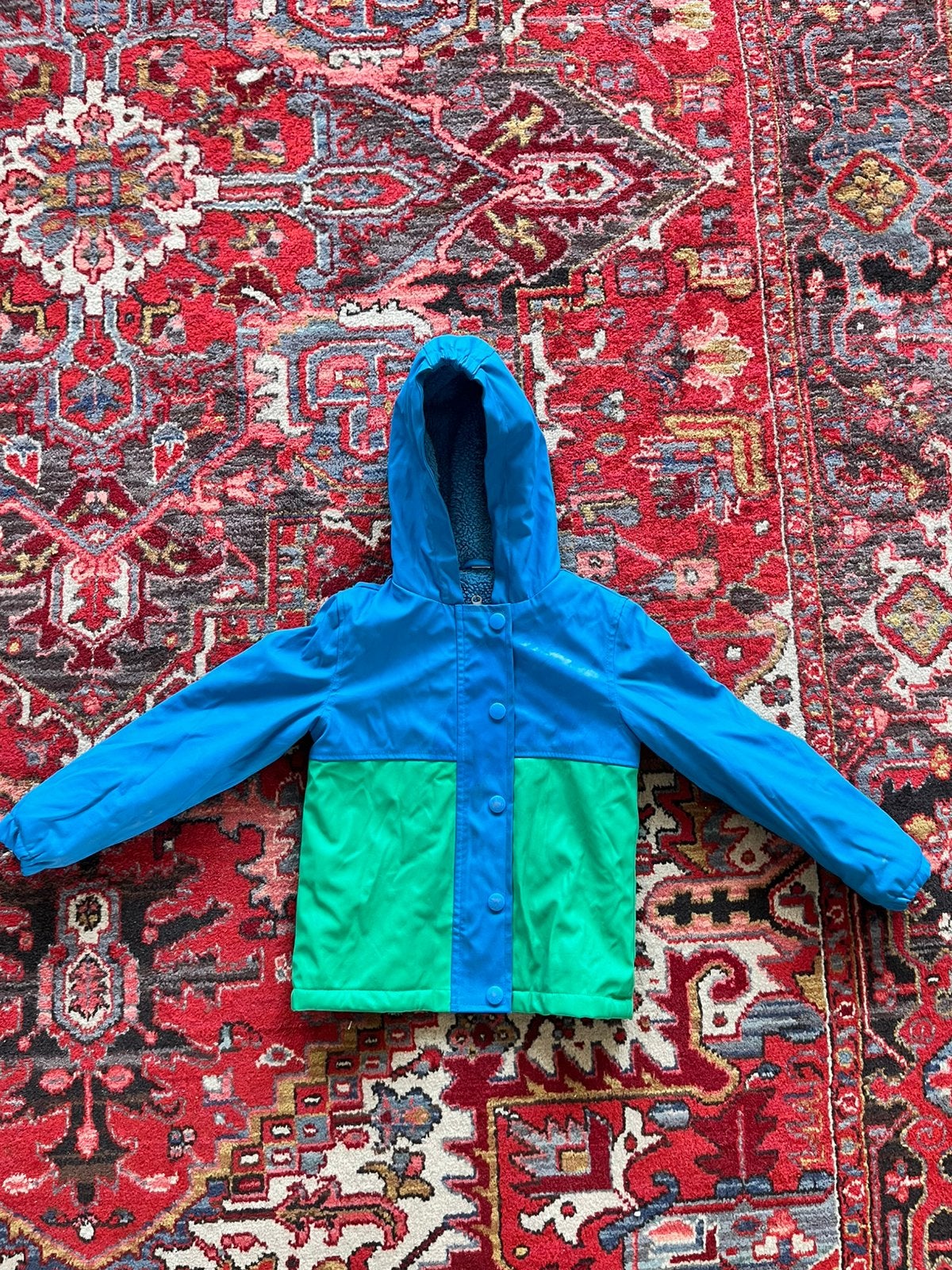 Gevoerde regenjas met capuchon 110, Ophalen of Verzenden, Zo goed als nieuw, Regenjas