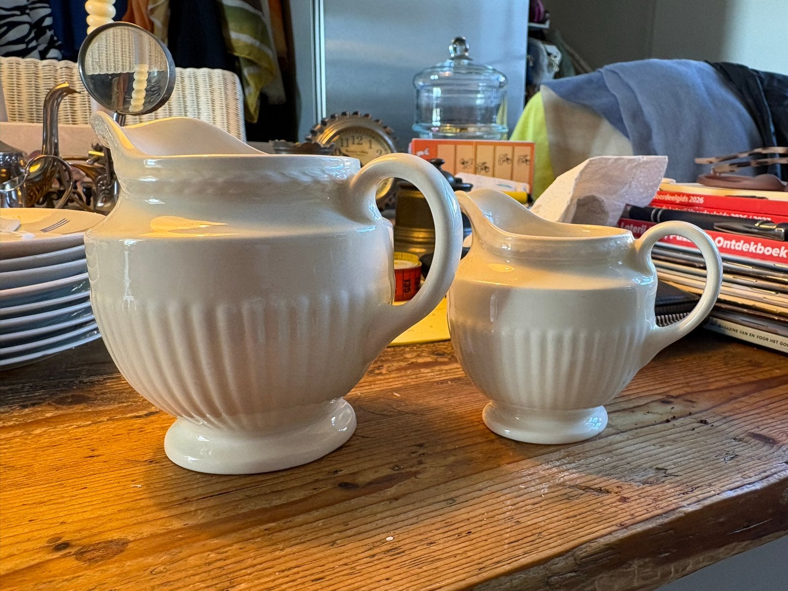 Wedgwood Etruria Barlaston  roomkannetjes, Ophalen of Verzenden
