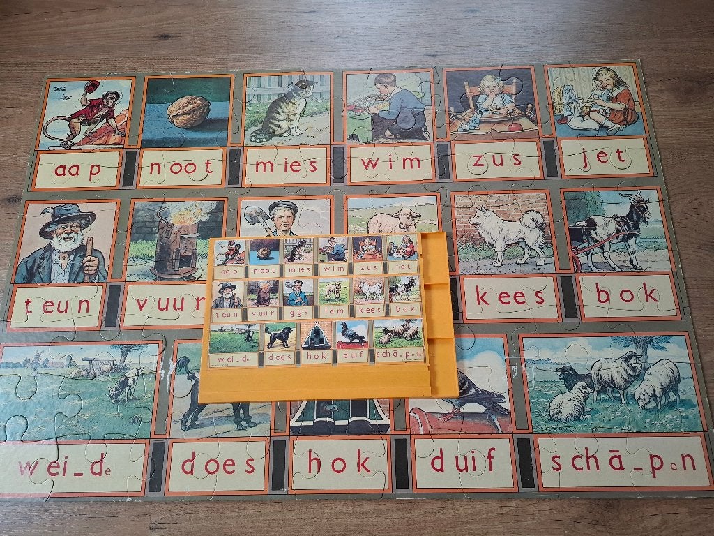 Aap Noot Mies puzzel - 72 stukjes, Ophalen of Verzenden, Meer dan 50 stukjes, Gebruikt, 4 tot 6 jaar