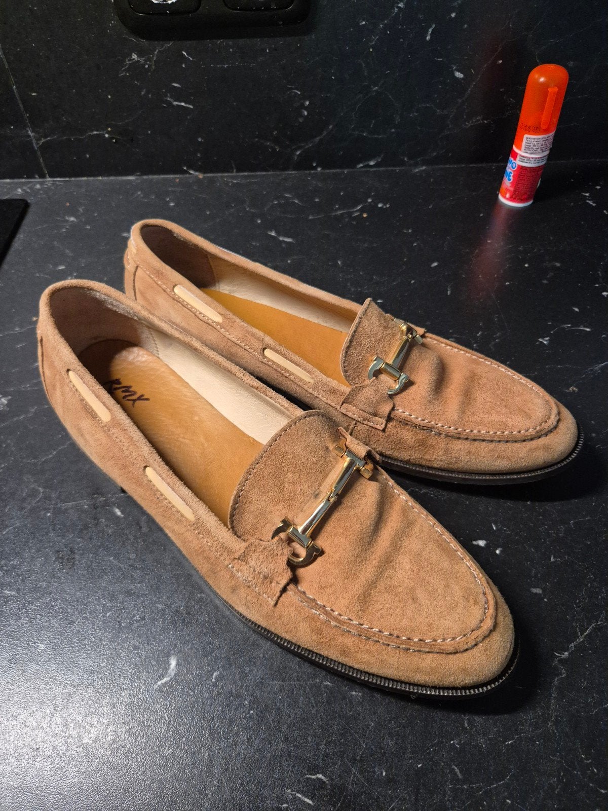 Prachtige leren loafers, maat 42 (valt als 41), Kleding | Dames, Bruin, Instappers, Ophalen of Verzenden, Onbekend