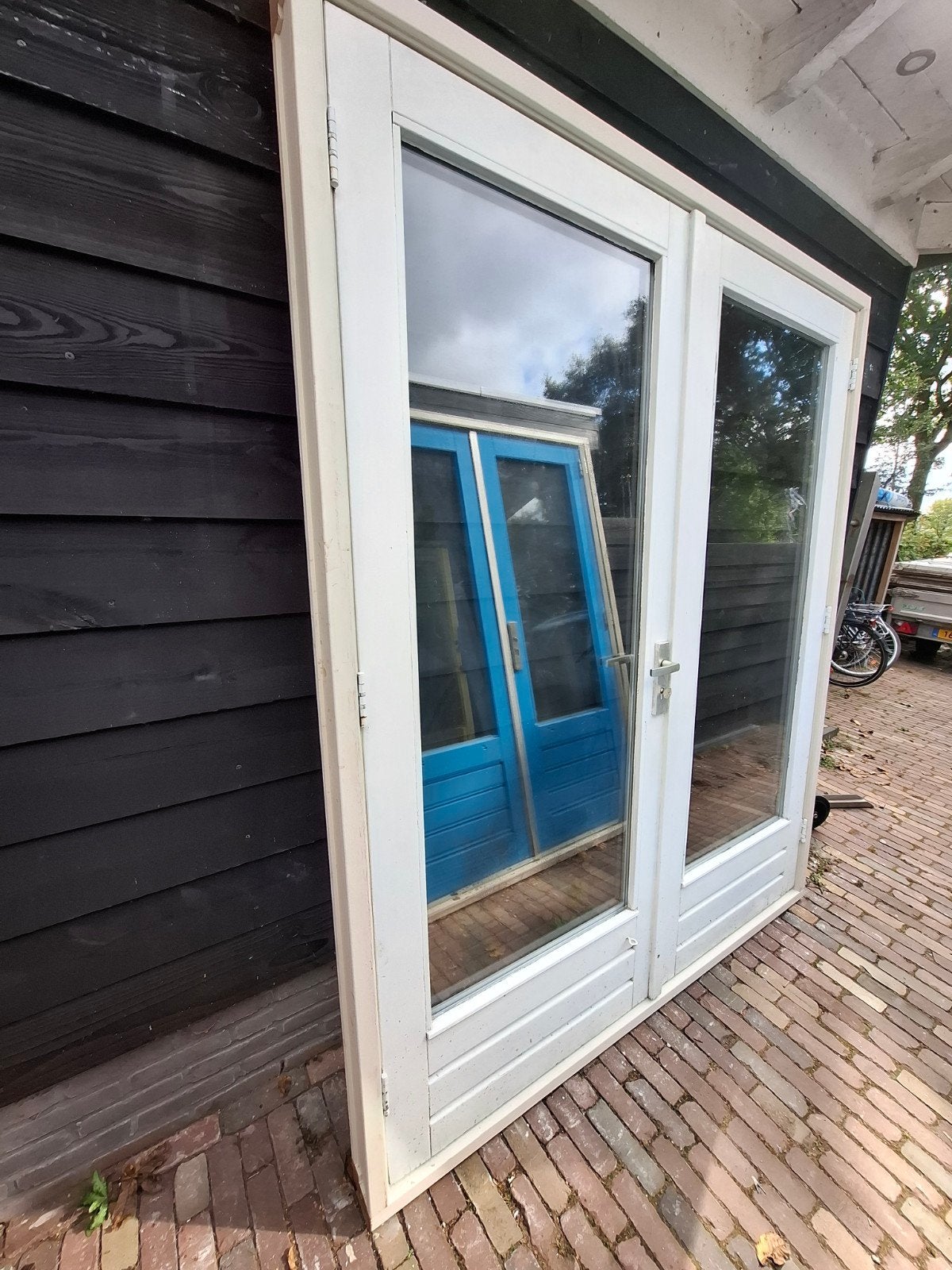 openslaande tuindeuren dubbel glas deuren terrasdeuren pui, Ophalen, 120 cm of meer, 215 cm of meer, Glas
