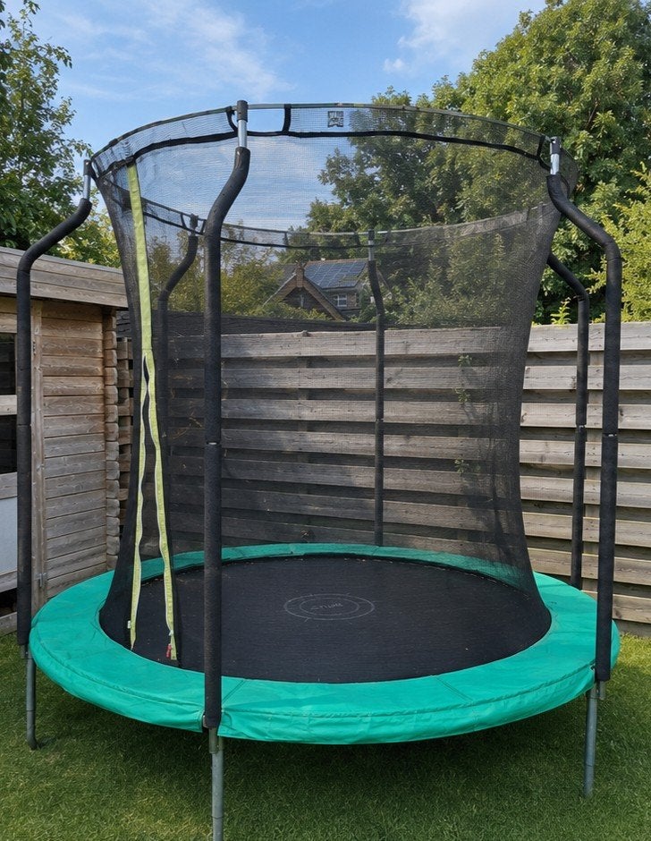 Crivit trampoline Ø 180 cm incl reserve onderdelen, Ophalen, Gebruikt