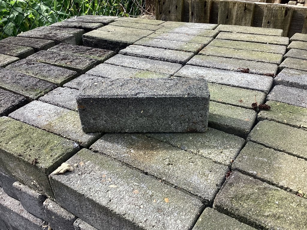 antraciet klinker, Tuin en Terras, Tegels en Klinkers, Gebruikt, Klinkers, Beton, 10 m² of meer, Ophalen