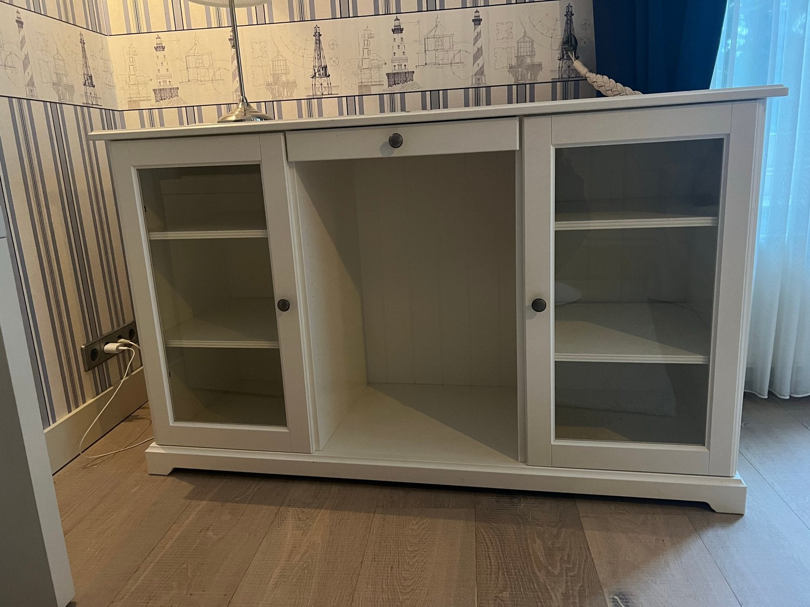IKEA LIATORP Dressoir/TV-meubel, kaptafel, buffetkast, Gebruikt, 150 tot 200 cm, Ophalen of Verzenden, Met lade(s)
