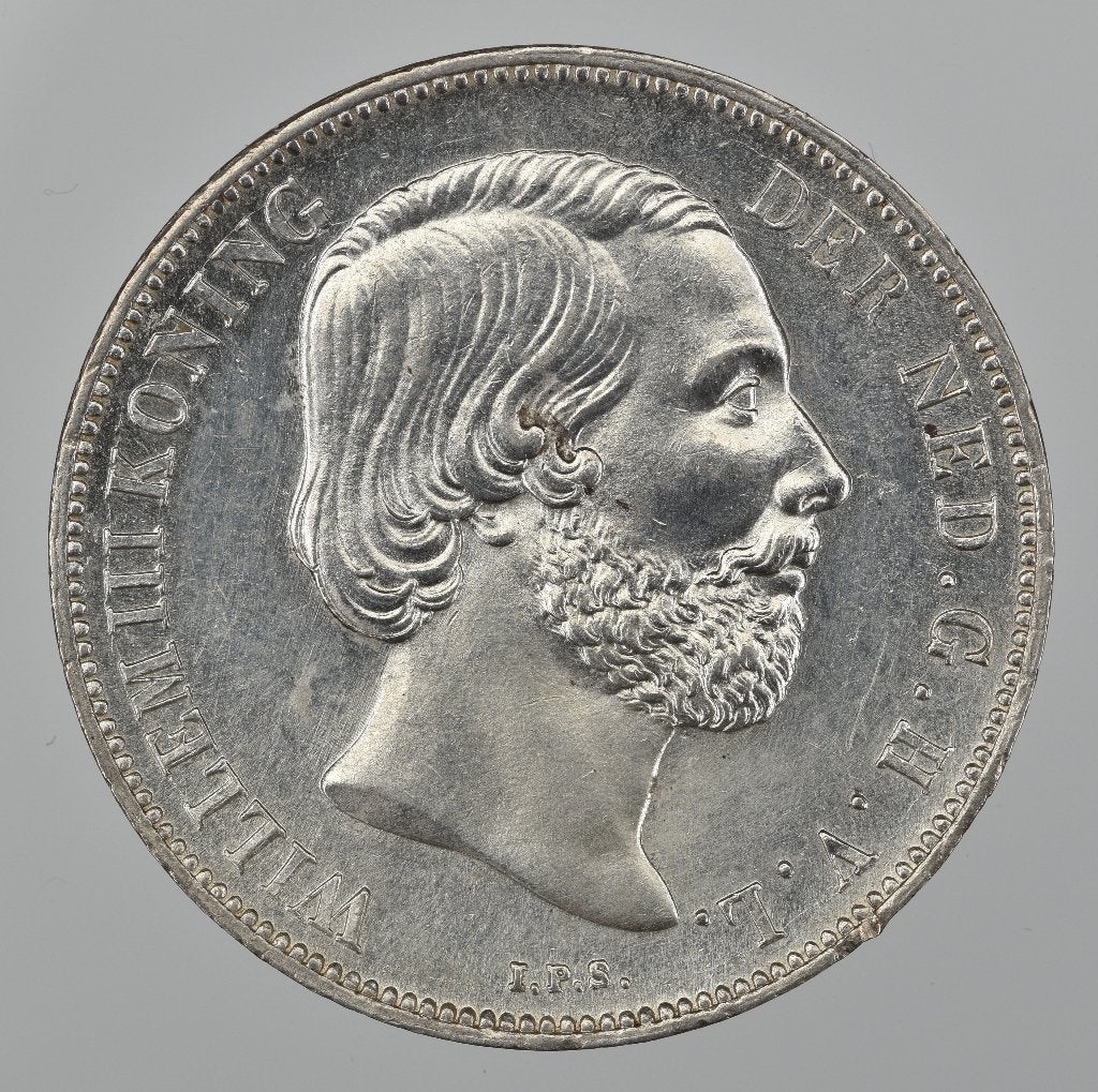 Schitterende 1 Gulden 1863 Willem III hoge kwaliteit., 1 gulden, Koning Willem III, Verzenden, Zilver