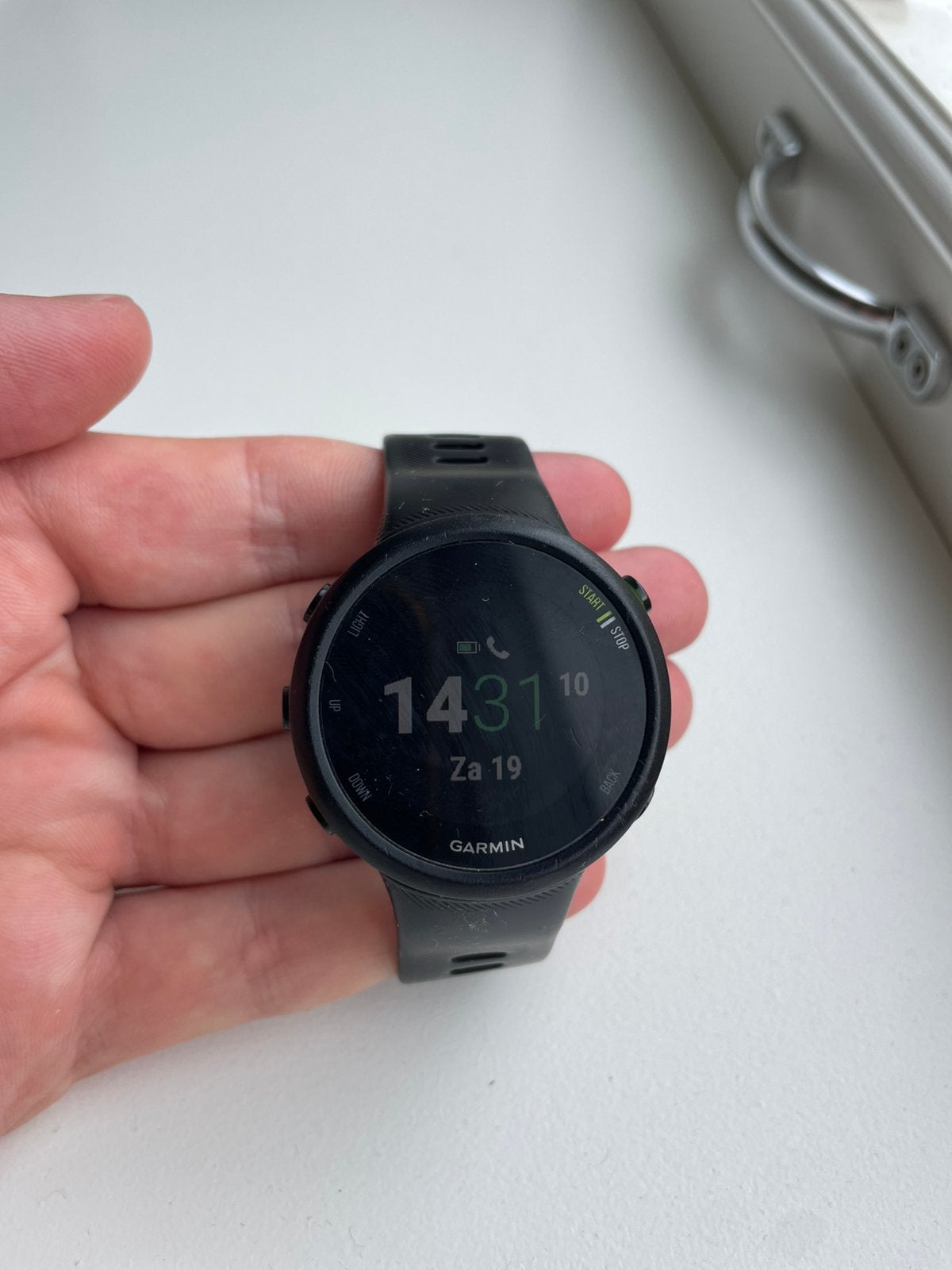 Garmin Forerunner 45 incl. oplader, Gebruikt, Zwart, Ophalen of Verzenden, Stappen