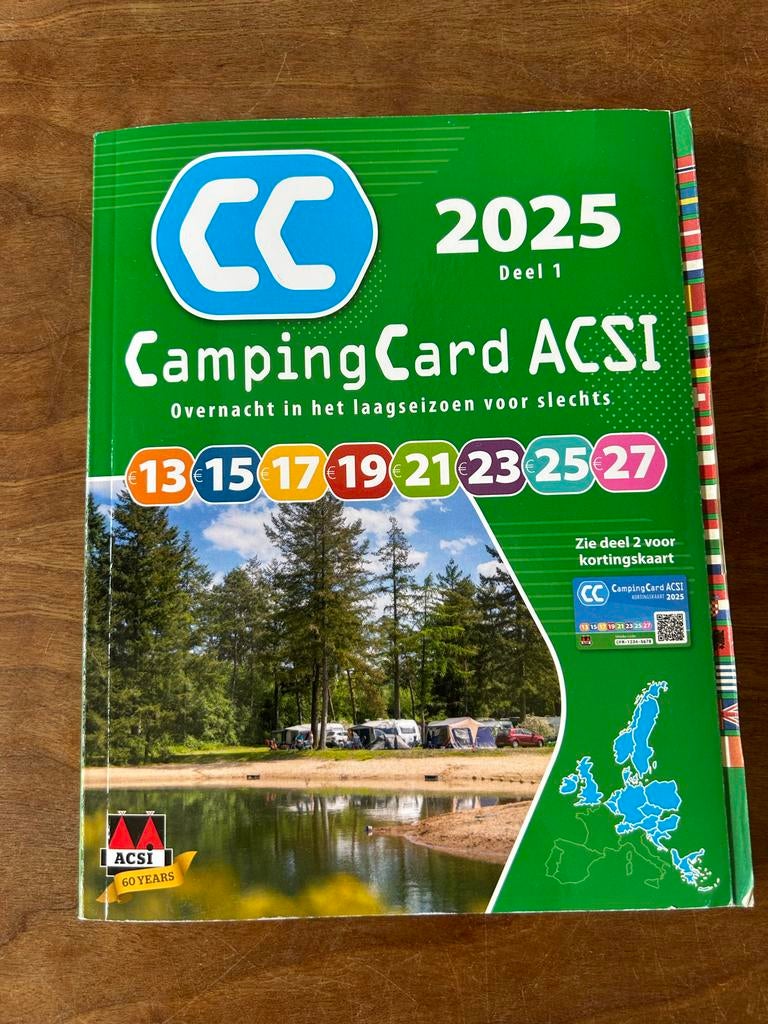 CampingCard ACSI 2025 Deel 1 en Deel 2, Overige merken, Europa, Ophalen of Verzenden, Zo goed als nieuw
