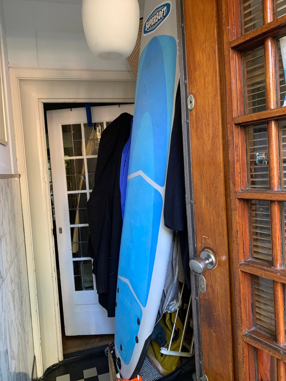 Super Soft Surfboard met enkelband, Watersport en Boten, Ophalen, Gebruikt, Funboard, Met koord