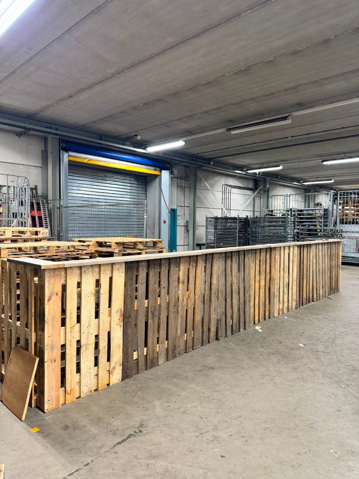 Grote Palletbar 7,4 meter - feesten, festivals & evenementen, Huis en Inrichting, Ophalen, Gebruikt, ., .