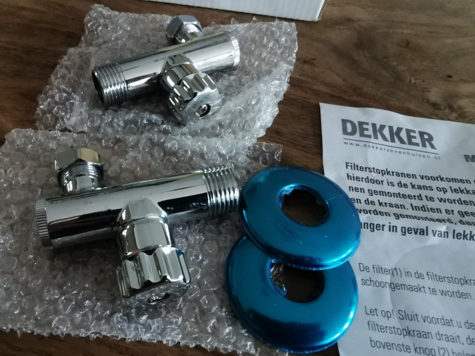 2 Dekker filterstopkranen - nieuw, Ophalen of Verzenden, Nieuw, Koper, Kraan