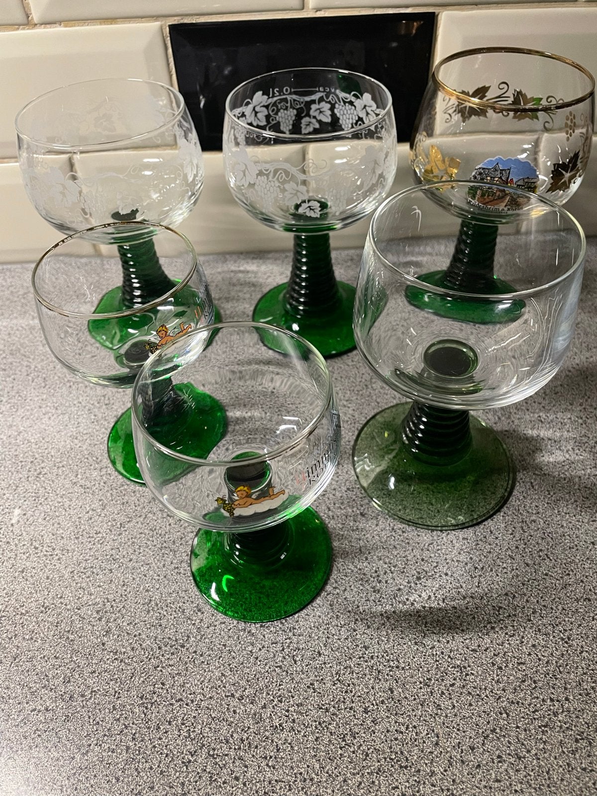 Vintage Luminarc Roemer Wijnglazen - Set van 6, Ophalen of Verzenden