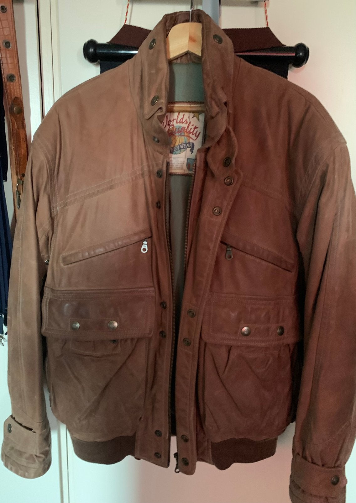 Leren  jack, Ophalen of Verzenden, Gedragen, Maat 56/58 (XL), Bruin