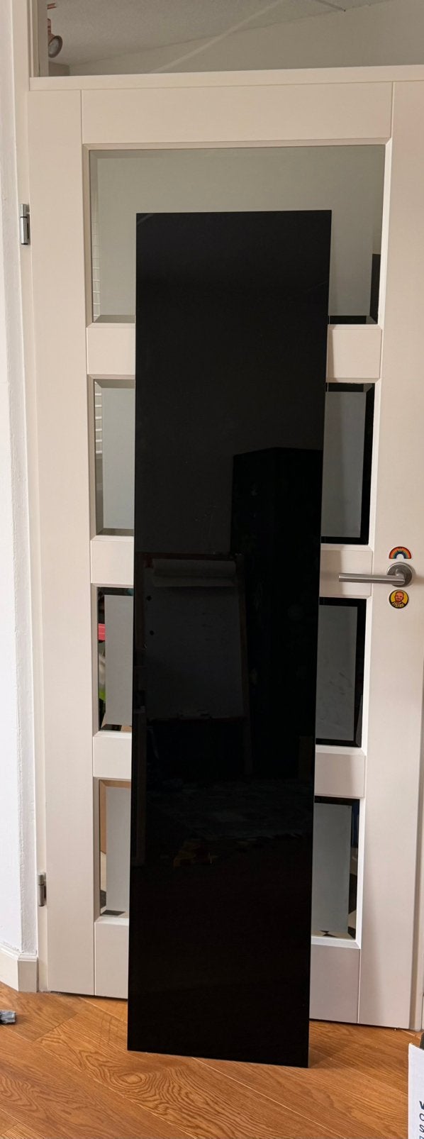 BESTA Bovenblad, glas zwart, 180x40 cm, Ophalen, Gebruikt