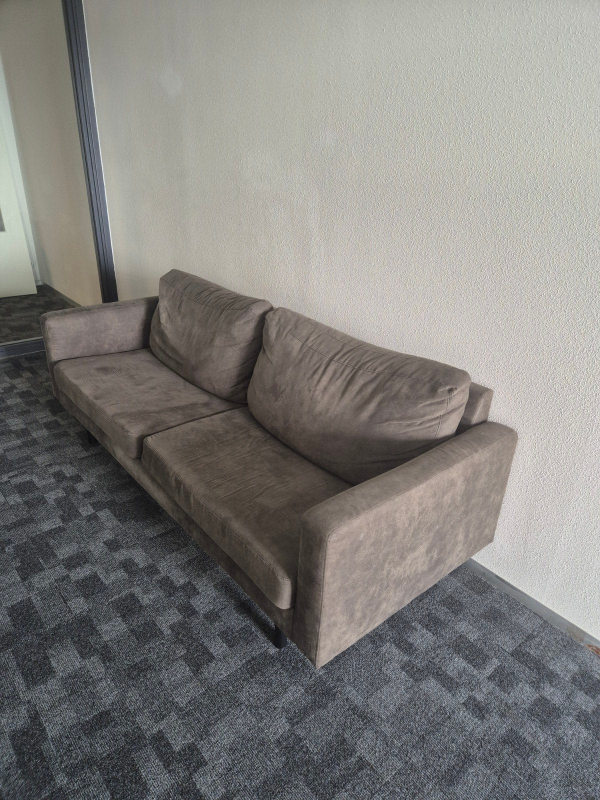2,5-zits bank - Antraciet - 90x210x84 cm, Gebruikt, Tweepersoons, 75 tot 100 cm, Ophalen of Verzenden