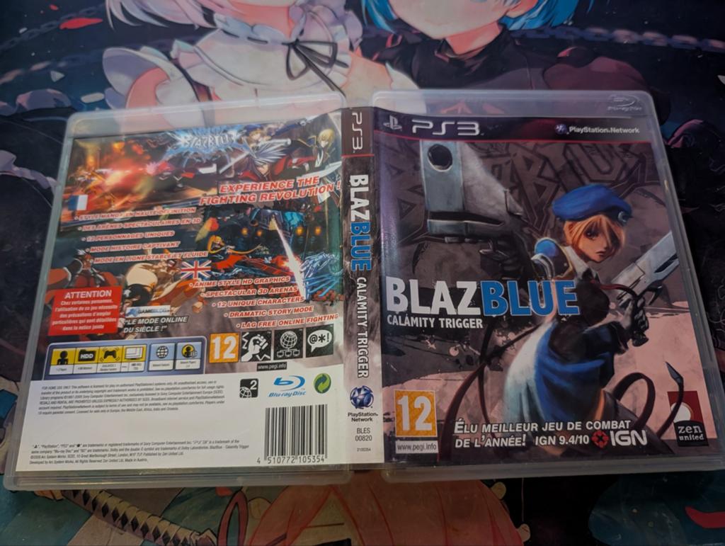 BlazeBlue Calamity Trigger voor de PS3, 1 speler, Ophalen of Verzenden, Zo goed als nieuw, Role Playing Game (Rpg)