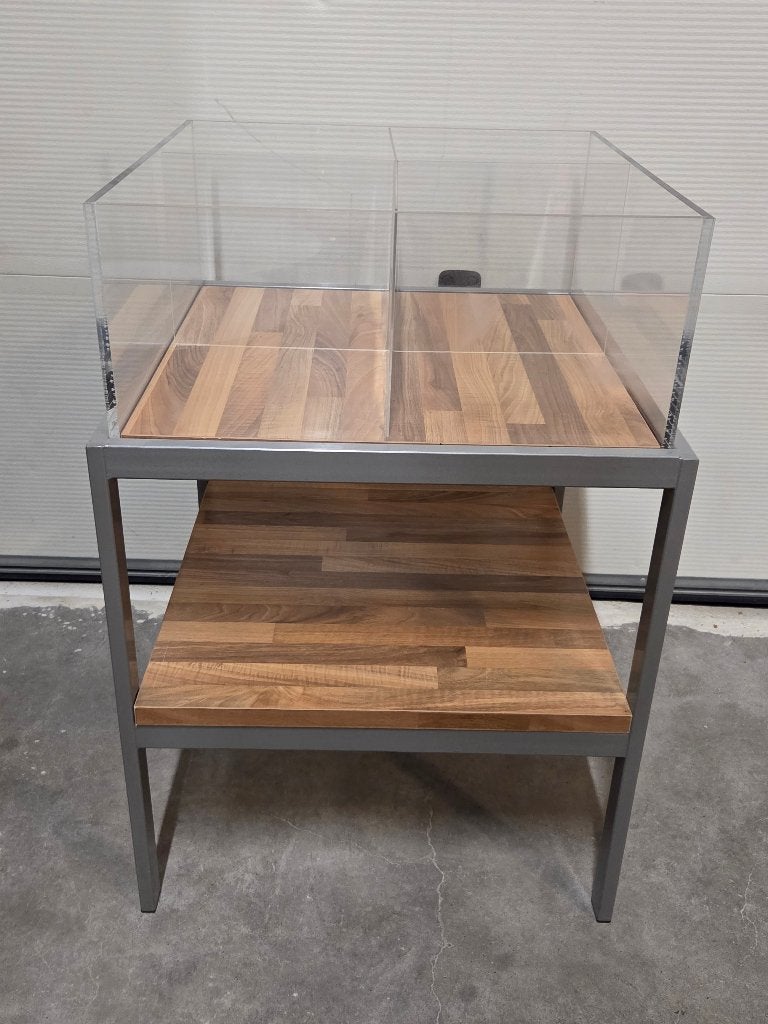 verkooptafel, Ophalen, Metaal of Aluminium, Vierkant, 55 tot 75 cm